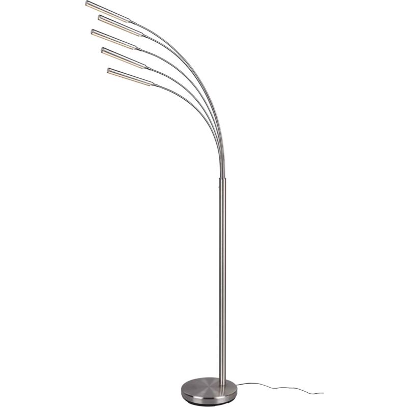 foto del prodotto lampada da terra led 5 luci, metallo, nichel opaco, h195 cm, reed