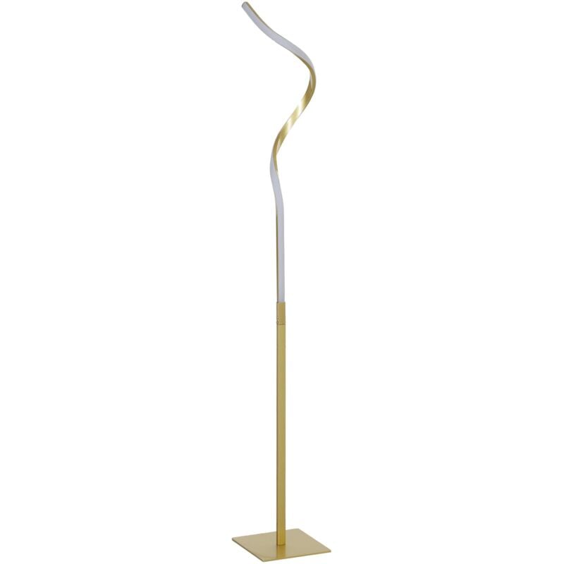 foto del prodotto lampada da terra led a spirale con 3 luminosit e interruttore a pedale oro
