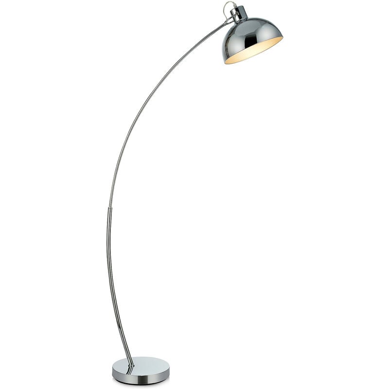 foto del prodotto lampada da terra led cromata moderna ricurva arco teamson home vn l00024 eu