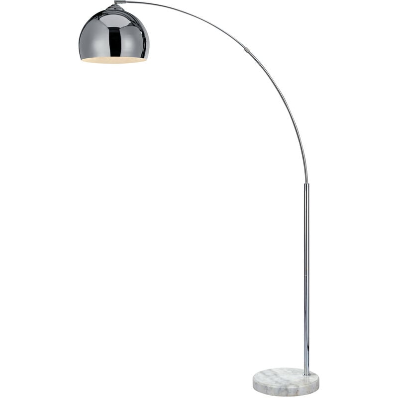 foto del prodotto lampada da terra led illuminazione cromata moderna arquer teamson home vn l00010 eu