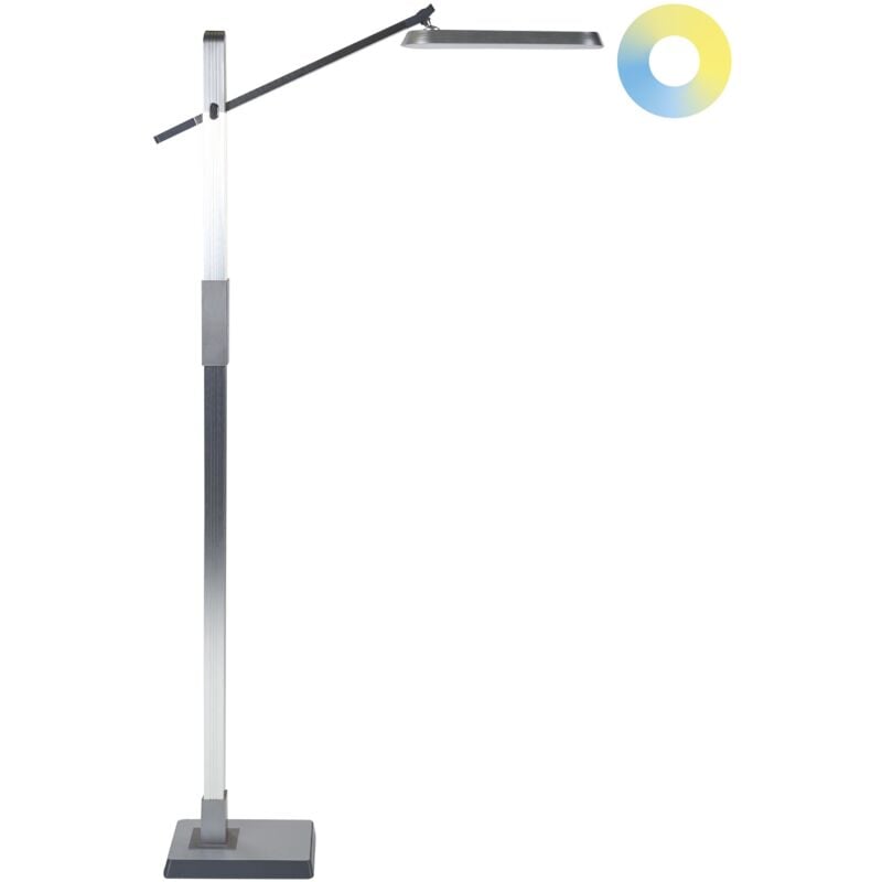 foto del prodotto lampada da terra led in materiale sintetico argento 144 cm aquarius