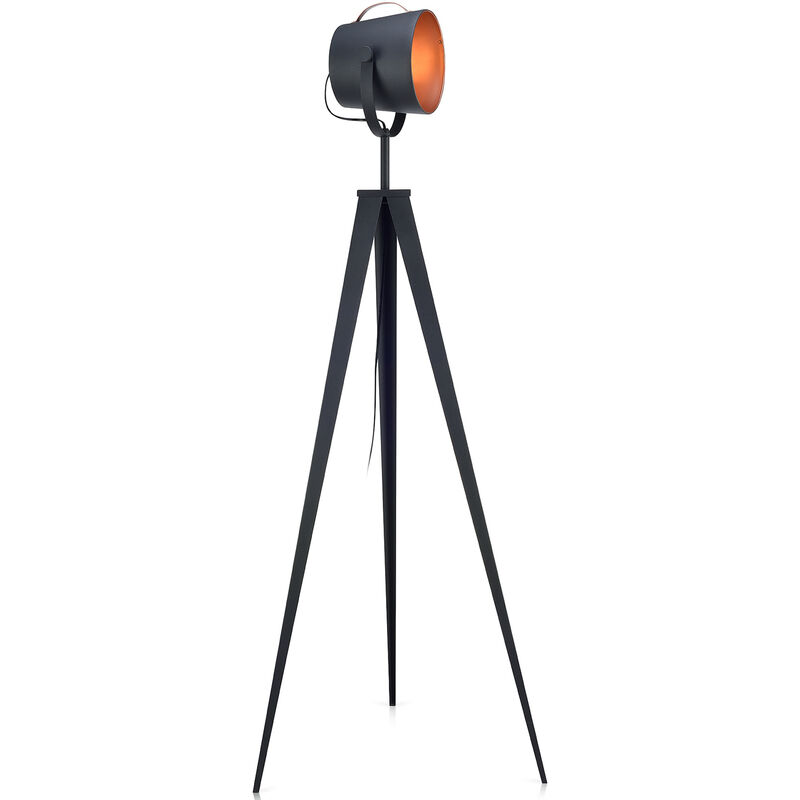 foto del prodotto lampada da terra led moderna treppiede oro rosato teamson home vn l00021 eu