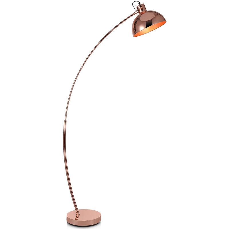 foto del prodotto lampada da terra led oro moderna ricurva teamson home arco vn l00025 eu