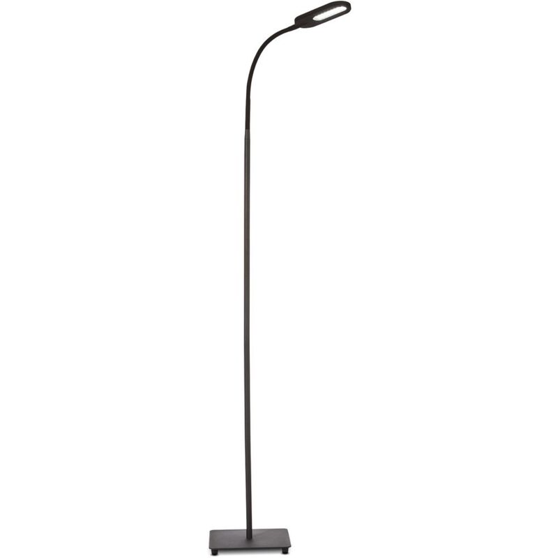 foto del prodotto lampada da terra led, piantana dimmerabile su 4 livelli, luce calda, neutra o fredda, altezza d uso 1,28m, led integrati 8w, 600lm, orientabile,