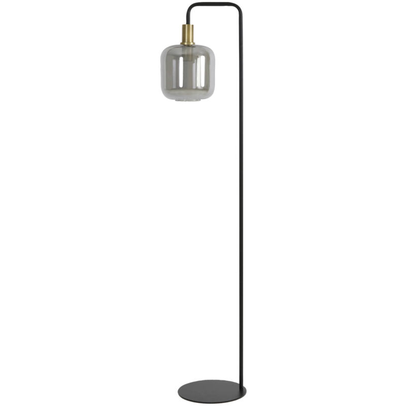 foto del prodotto lampada da terra lekar nero vetro metallo light living