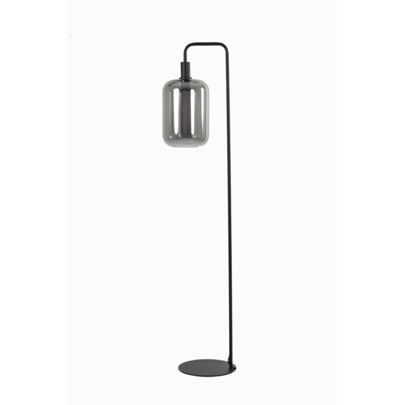 foto del prodotto lampada da terra lekar nero vetro metallo light living