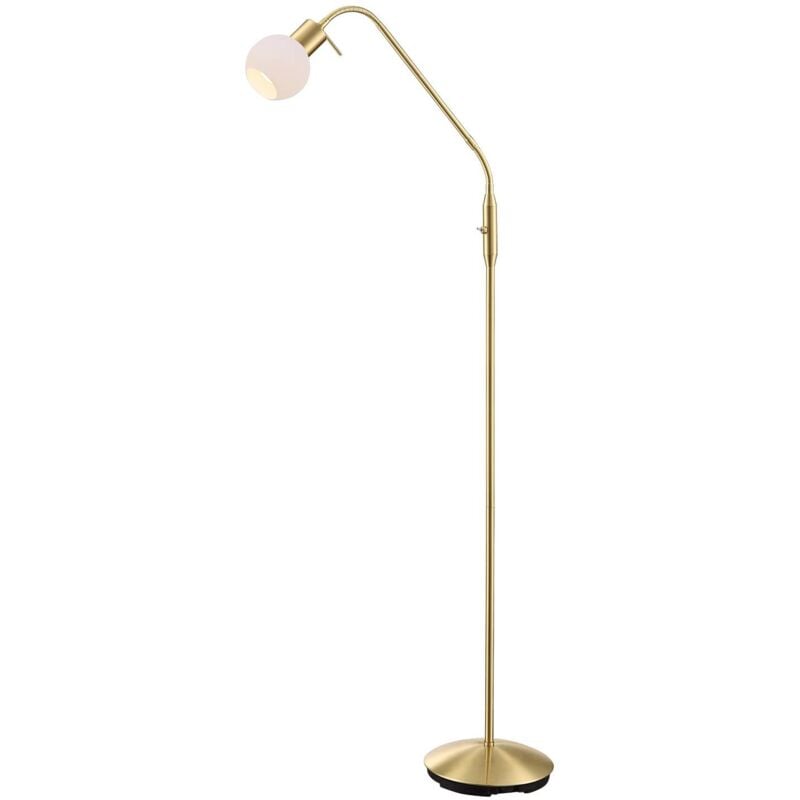 foto del prodotto lampada da terra lindby elaina, color ottone, 162 cm, flessibile, e14