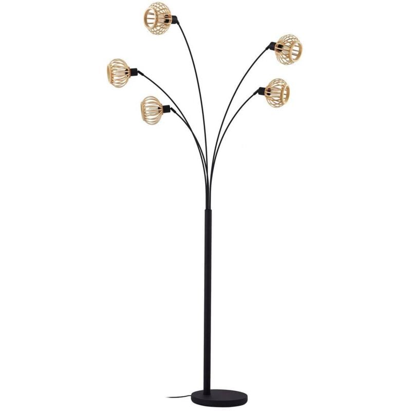 foto del prodotto lampada da terra lindby lielle, bamb naturale, a 5 luci, 190 cm
