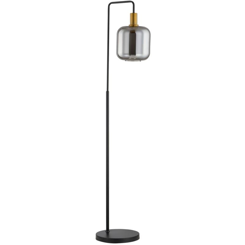 foto del prodotto lampada da terra lindby nimbora, 150 cm, nero, vetro, metallo