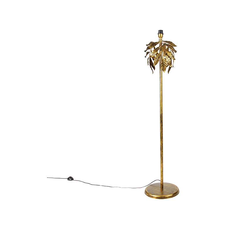 foto del prodotto lampada da terra linden classico acciaio oro ottone oblungo organico max. 1 x watt qazqa