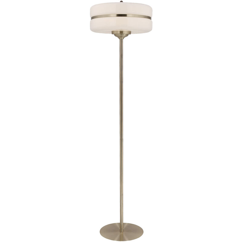 foto del prodotto lampada da terra lumineca sarod 40x156 cm bianco e dorato