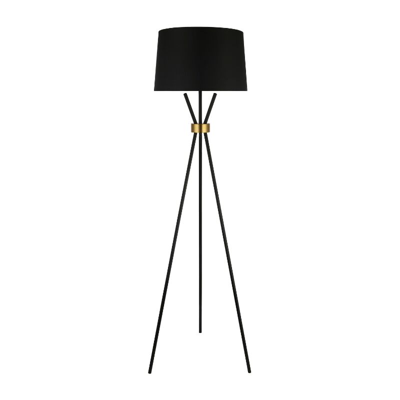 foto del prodotto lampada da terra luna nero oro home deluxe