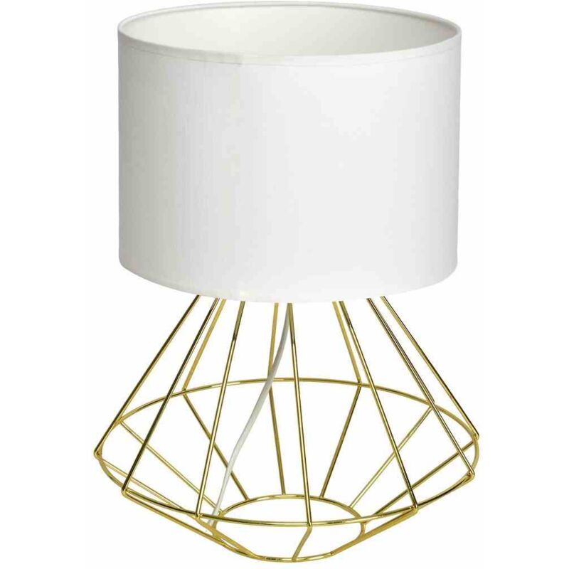 foto del prodotto lampada da terra lupo bianco/oro 1xe27