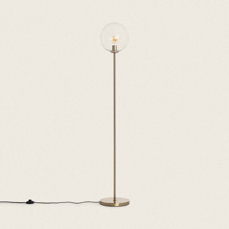 foto del prodotto lampada da terra metallo e vetro moonlight clear trasparente