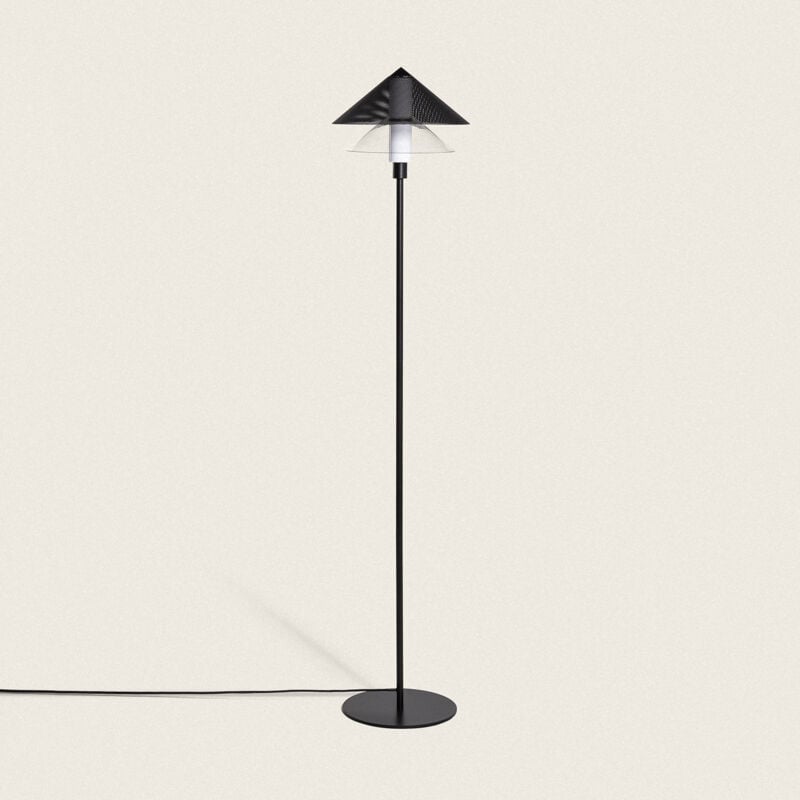foto del prodotto lampada da terra metallo hesper nero