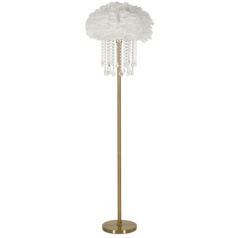 foto del prodotto lampada da terra mf183, metallo, plastica, bianco, oro, 40x40x165 cm