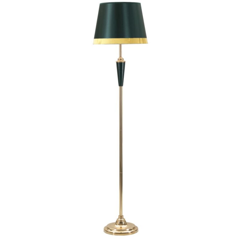 foto del prodotto lampada da terra mf193, metallo, tessuto, oro, verde, 40x40x170 cm