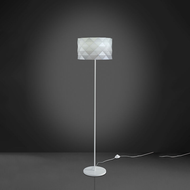 foto del prodotto lampada da terra moderna 1 luce prisma in polilux bianco h153 made in italy