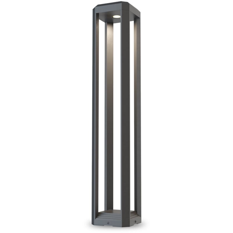 foto del prodotto lampada da terra moderna da esterno alluminio grigio luce led 13w ip65