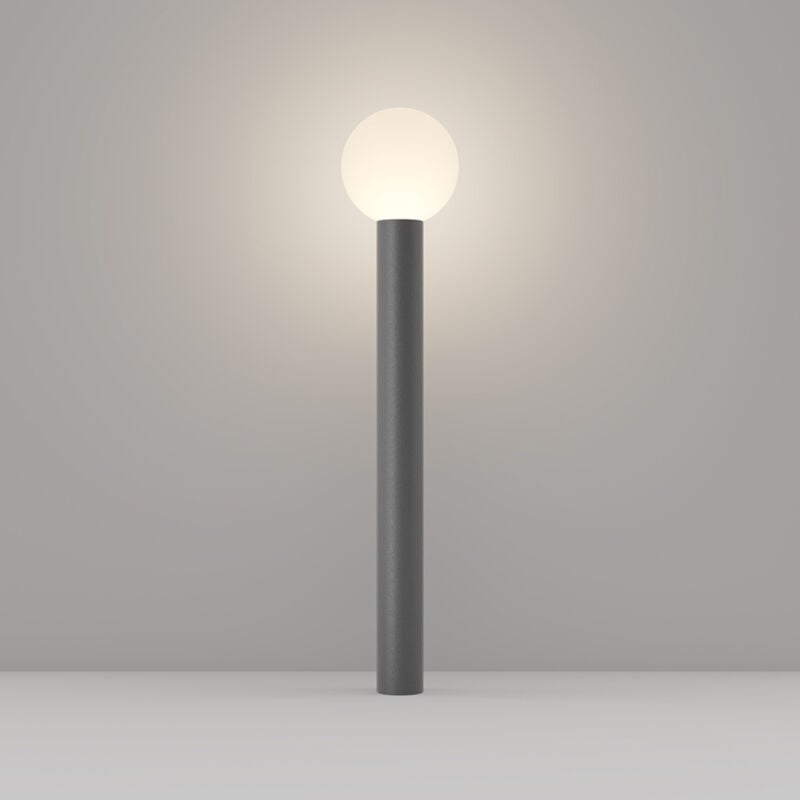 foto del prodotto lampada da terra moderna per esterno alluminio grigio 1 luce e27 60w ip54 a 