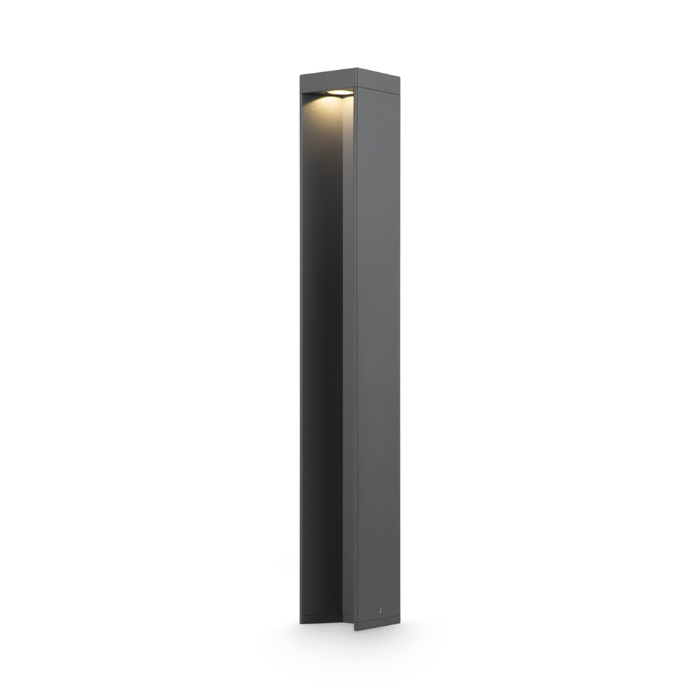 foto del prodotto lampada da terra moderna per esterno alluminio grigio luce led 9w ip54
