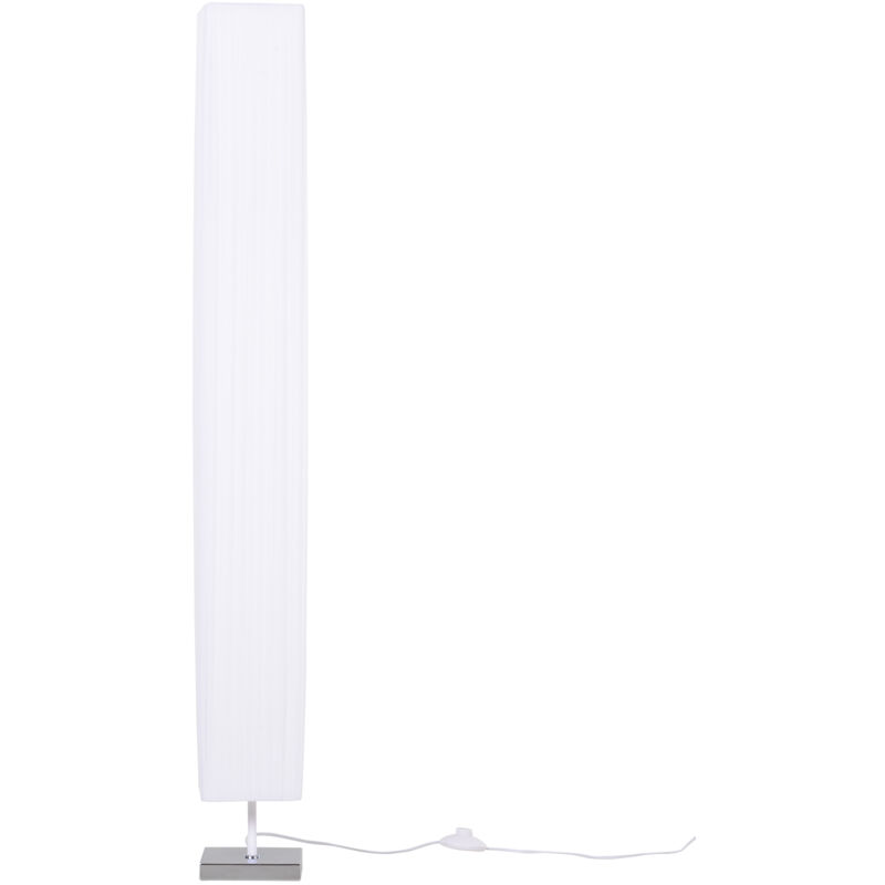foto del prodotto lampada da terra moderna per salotto in tessuto bianco homcom