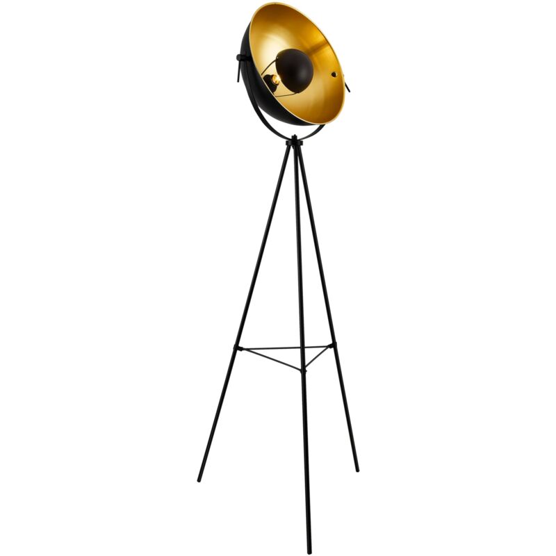 foto del prodotto lampada da terra moderna treppiede lampada da terra di design e27 in metallo altezza 158 cm ottone nero