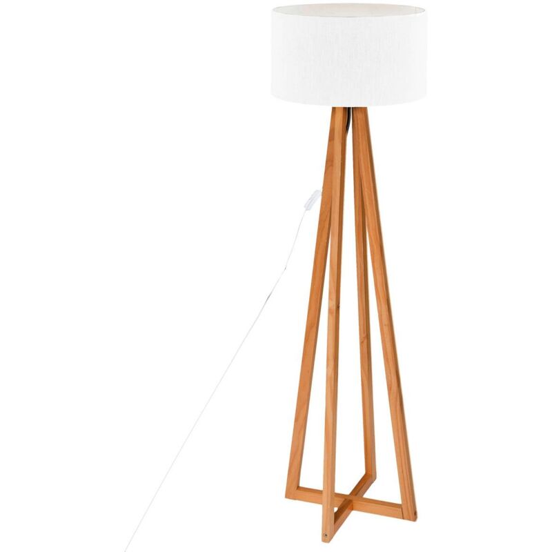 foto del prodotto lampada da terra molu in legno bianco h140cm atmosphera cr ateur d int rieur