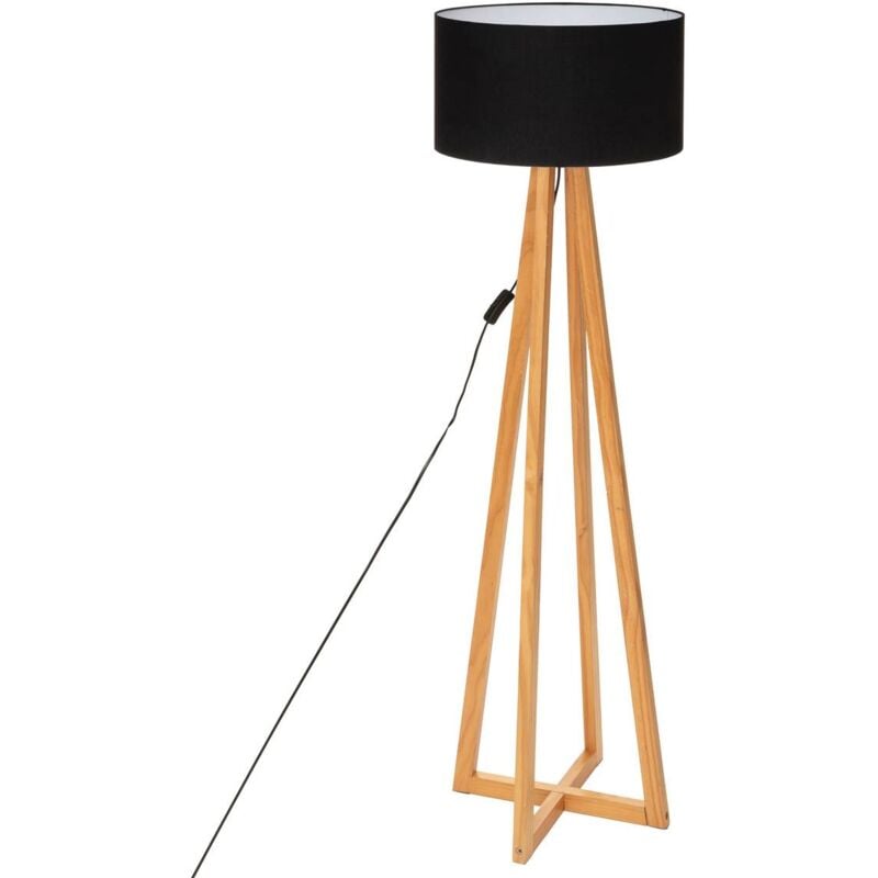 foto del prodotto lampada da terra molu in legno nero h140cm atmosphera cr ateur d int rieur