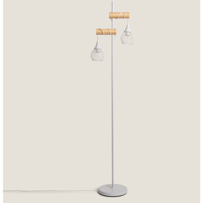 foto del prodotto lampada da terra monah wi fi con regolatore bianco