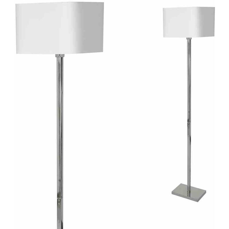 foto del prodotto lampada da terra napoli bianco cromo 1xe27