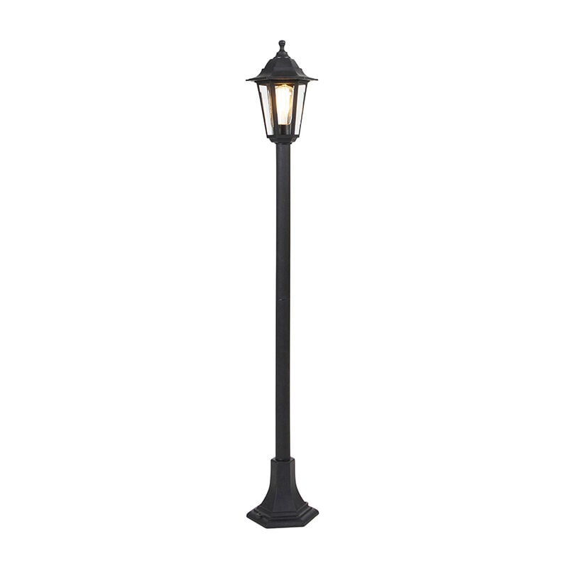 foto del prodotto lampada da terra new haven classico plastico,vetro nero oblungo e27 max. 1 x 7 watt qazqa