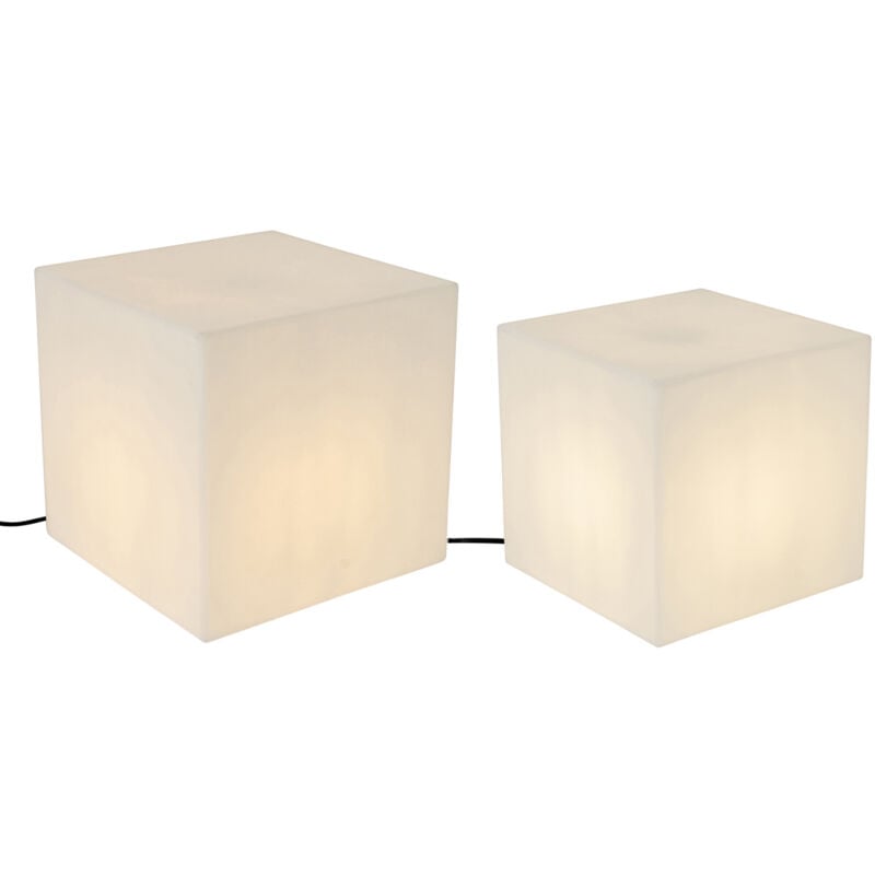 foto del prodotto lampada da terra nura moderno plastico bianco quadrato max. 1 x watt qazqa