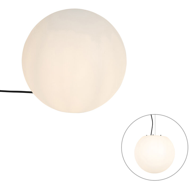 foto del prodotto lampada da terra nura moderno plastico bianco sfera max. 1 x watt qazqa