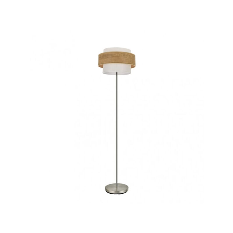 foto del prodotto lampada da terra of soggiorno colore nichel legno chiaro modello myriam fabrilamp