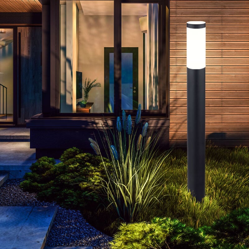 foto del prodotto lampada da terra per esterni antracite illuminazione da giardino lampada da terra in acciaio inossidabile in un set con lampadine a led