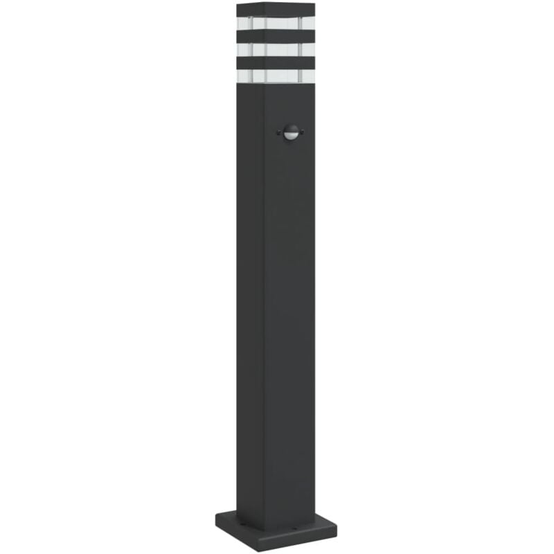 foto del prodotto lampada da terra per esterni con sensore nera 80cm in alluminio vidaxl
