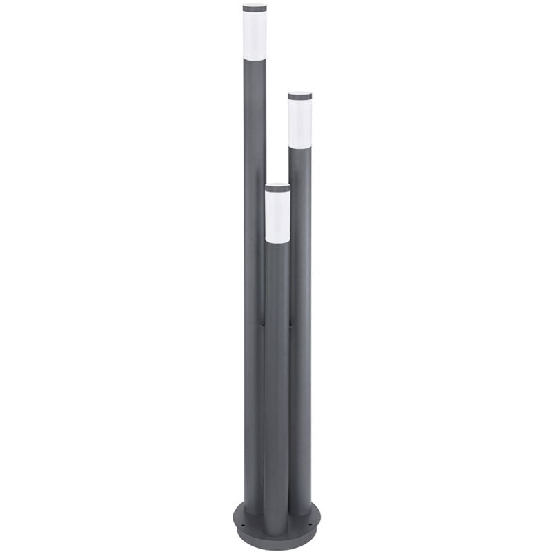 foto del prodotto lampada da terra per esterni in acciaio inox antracite lampada da terra per giardino a 3 colonne faretto per terrazza globo 3159 3a