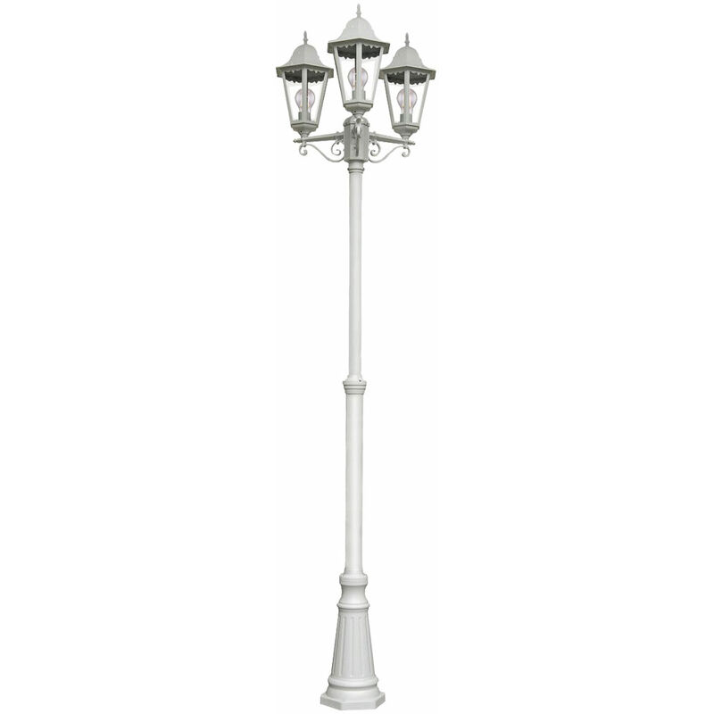 foto del prodotto lampada da terra per esterni lampada da terra a candelabro bianco dimmerabile telecomando in un set che include lampadine a led rgb