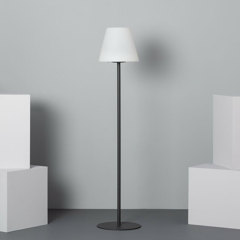 foto del prodotto lampada da terra per esterni metallo led solare larso 3000k bianco caldo