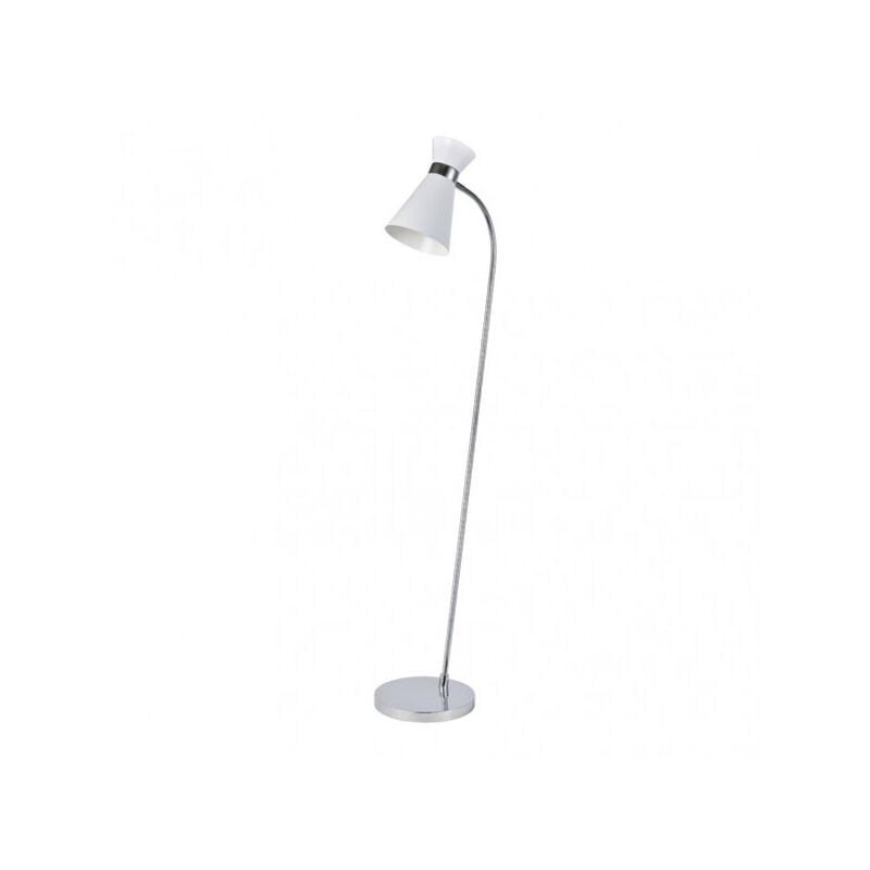 foto del prodotto lampada da terra petra 1xe27 bianco cromo 139x39x25 cm regolabile