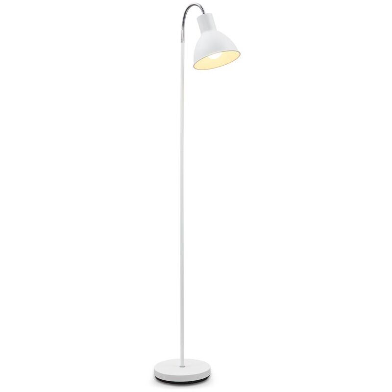 foto del prodotto lampada da terra, piantana elegante con paralume orientabile, altezza 1.450mm, adatta per 1 lampadina e27 non inclusa, interruttore a pedale, lampada