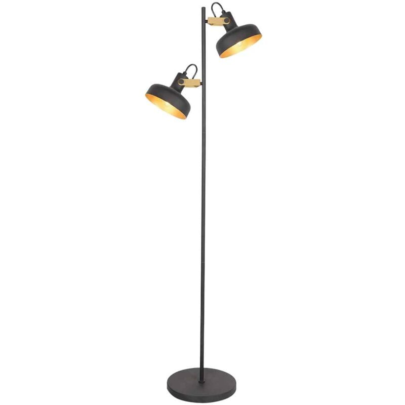 foto del prodotto lampada da terra prato nero metallo e14 mexlite