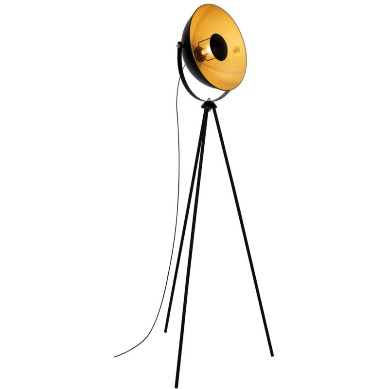 foto del prodotto lampada da terra retr briloner leuchten sand, 60 w, ip20, nero oro, metallo, escl. 1x e27, 58 x 34,5 x 148 cm