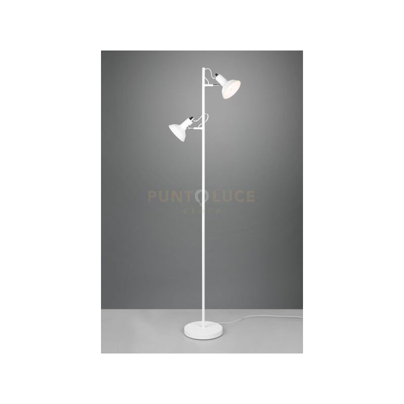 foto del prodotto lampada da terra roxie 2 diffusori orientabili h.155cm metallo bianco e cromato 411900231