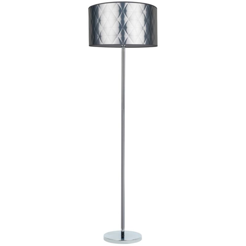 foto del prodotto lampada da terra schelda, metallo, tessuto, argento, 50x50x166 cm