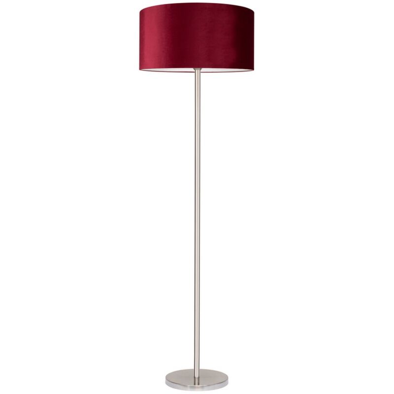 foto del prodotto lampada da terra schelda, metallo, tessuto, argento, rosso, 50x50x166 cm
