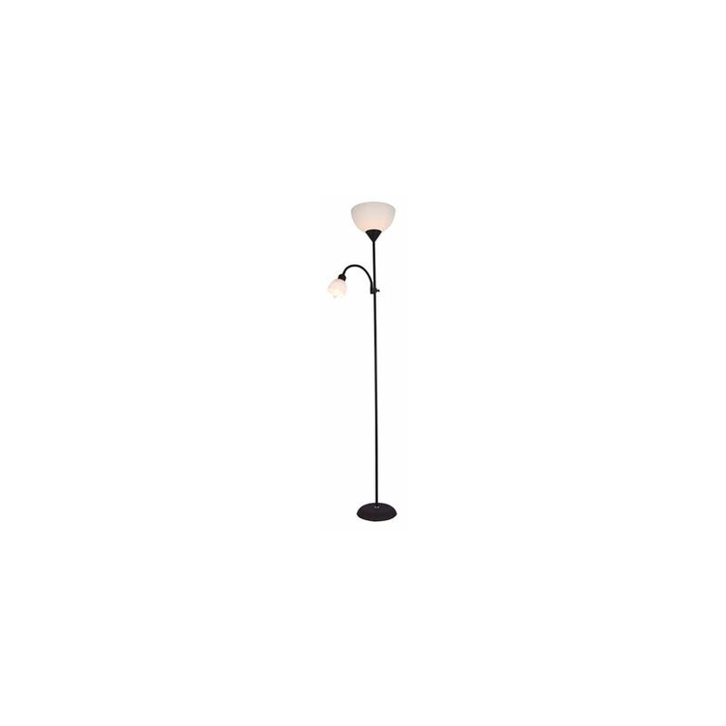 foto del prodotto lampada da terra serie nawis 1760mm e27 con lampada da lettura e14 nera