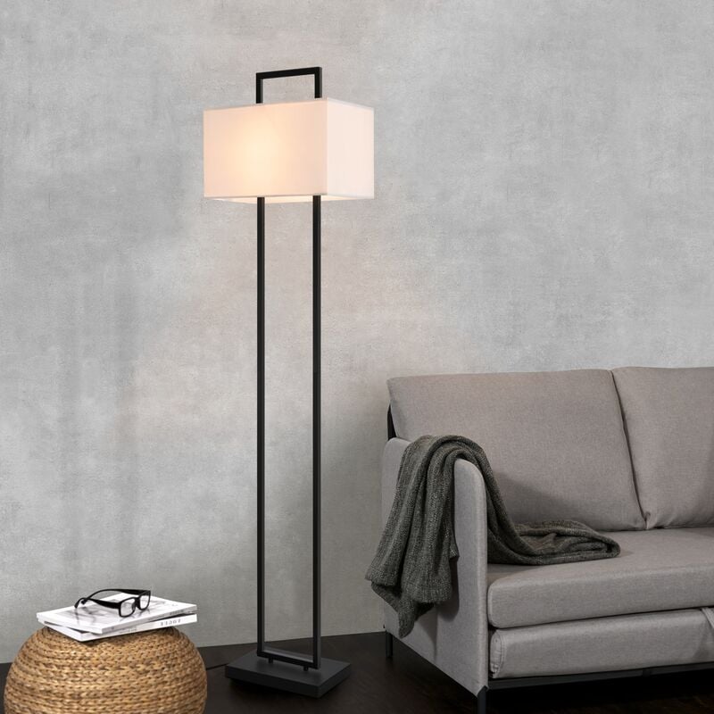 foto del prodotto lampada da terra sigdal con paralume rettangolare in tessuto bianco lux.pro