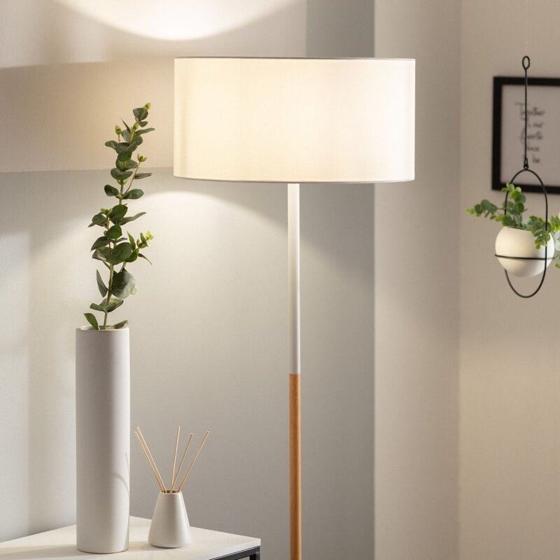 foto del prodotto lampada da terra silinda bianco